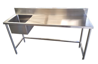 Mesa de inoxidable con una tarja